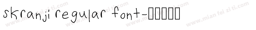 skranji regular font字体转换